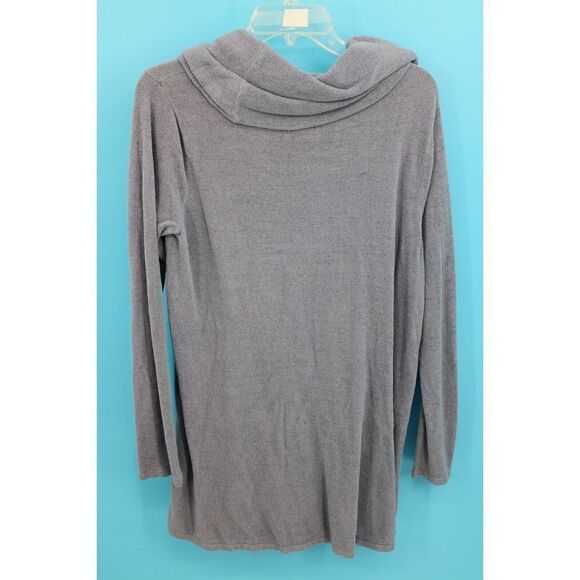 Barefoot Dreams CozyChic Ultra Lite Cowl Neck Hi Low Tunic Blue Size M Womens - Picture 2 of 6